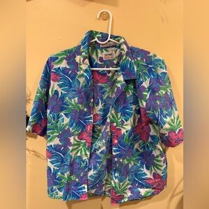 Pastel tropical button down